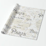 Paris Themed Wedding Vintag anpassbar Geschenkpapier<br><div class="desc">Paris Thema Wedding Party Pack bereit,  um auf Ihre Veranstaltung spezifiziert werden. Die komplette Produktpalette finden Sie in diesem exklusiven Set und mehr hier... </div>