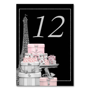 Paris Tischnummer Cards