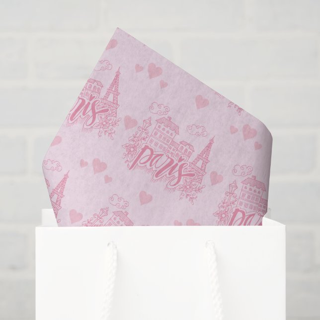 Paris-Tissue-Papier, Eiffelturm-Decoupage Seidenpapier (Geschenktüte)