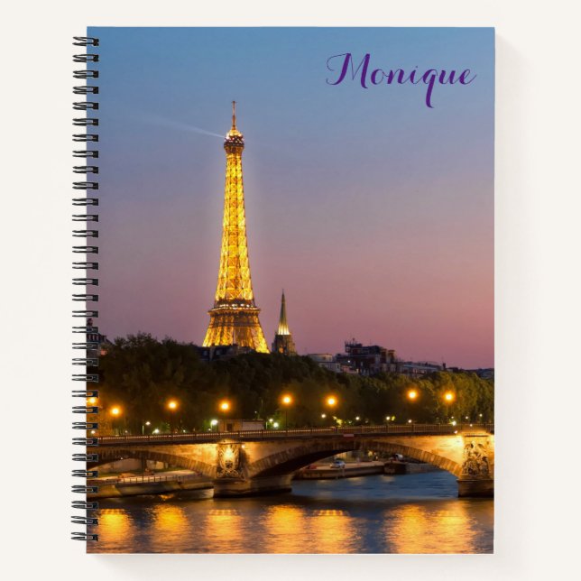 Paris Tour Eiffel Carnet Spiral Thématique Françai (Devant)