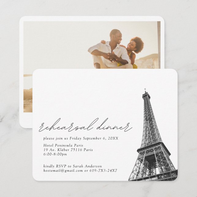 Paris Tour Eiffel - Carte de fermeture (Devant / Derrière)