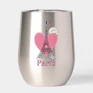 Paris Tour Eiffel Design Vin Thermique Tumbler