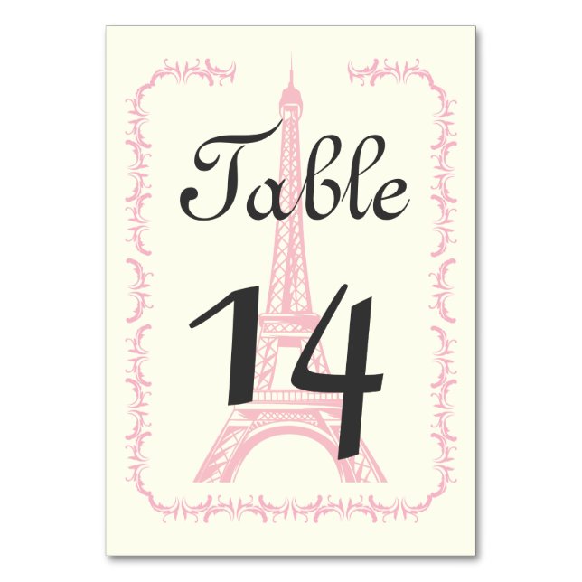 Paris Tour Eiffel - Numéro de table classique mari (Par défaut)