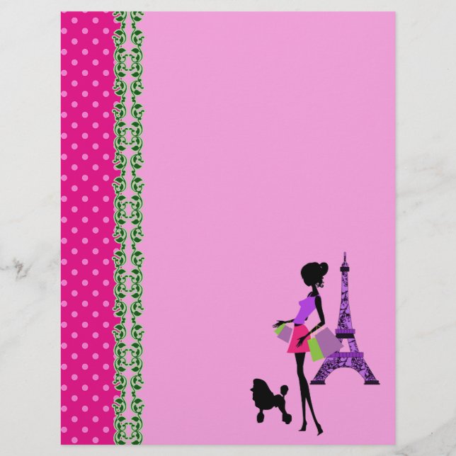 Paris Tour Eiffel Thème Scrapbook Papier (Devant)