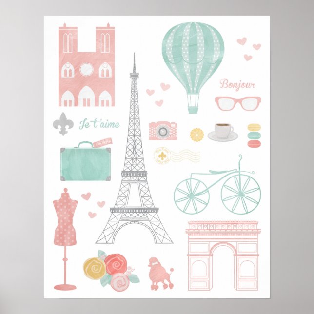 Paris Travel Poster (Vorne)