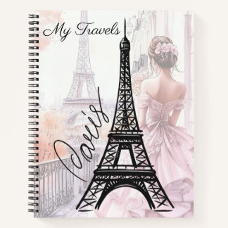 Paris Travels  Notizbuch