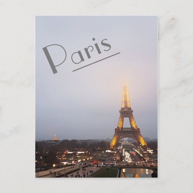 Paris Twilight Postkarte (Vorderseite)