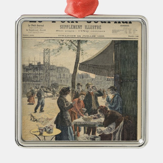 Paris um sechs Uhr morgens Ornament Aus Metall (Vorne)