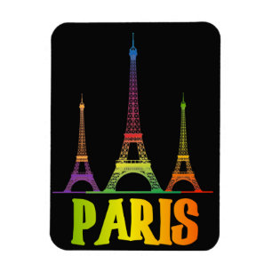 PARIS UND EIFFEL-TOWER IN KÜNSTLICHEN FARBEN, PHA MAGNET