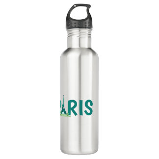 Paris und sein schöner Eiffelturm Edelstahlflasche