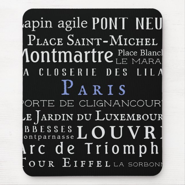 Paris und seine Sehenswürdigkeiten Mousepad (Vorne)
