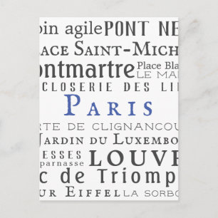 Paris und seine Sehenswürdigkeiten Postkarte