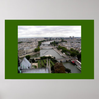 Paris und Seine von Notre Dame Poster