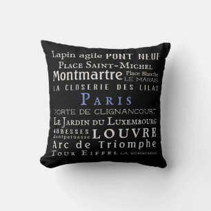 Paris und seine Wahrzeichen Kissen