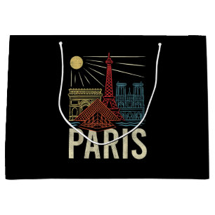 Paris Urlaub, Frankreich Ferien, Eiffelturm, Liebe Große Geschenktüte