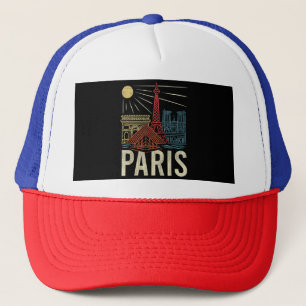 Paris Urlaub, Frankreich Ferien, Eiffelturm, Liebe Truckerkappe