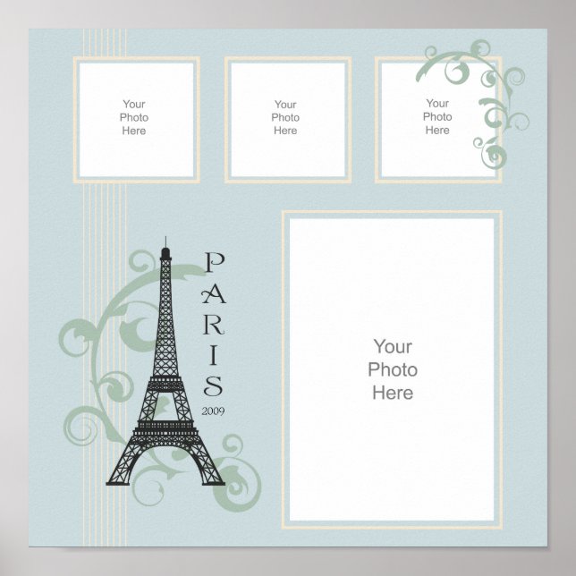 Paris Vacation Scrapbook Page Poster (Vorne)