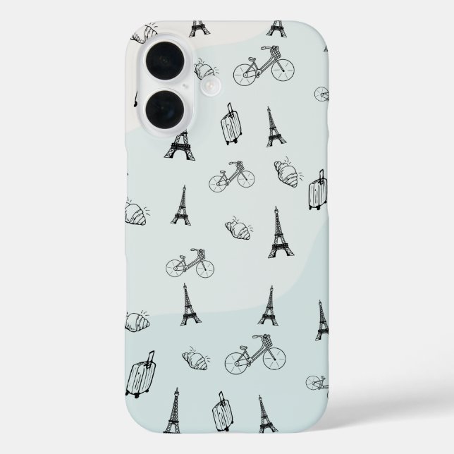 Paris Verliebter iPhone 16 Hülle (Rückseite)