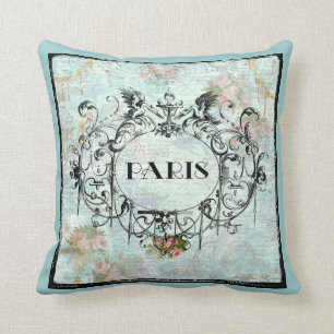 Paris Verzierter Vintager Cartouche Kissen