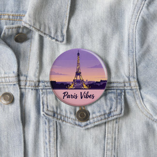 Paris Vibes Reise-Pin – Romantischer Eiffelturm Button