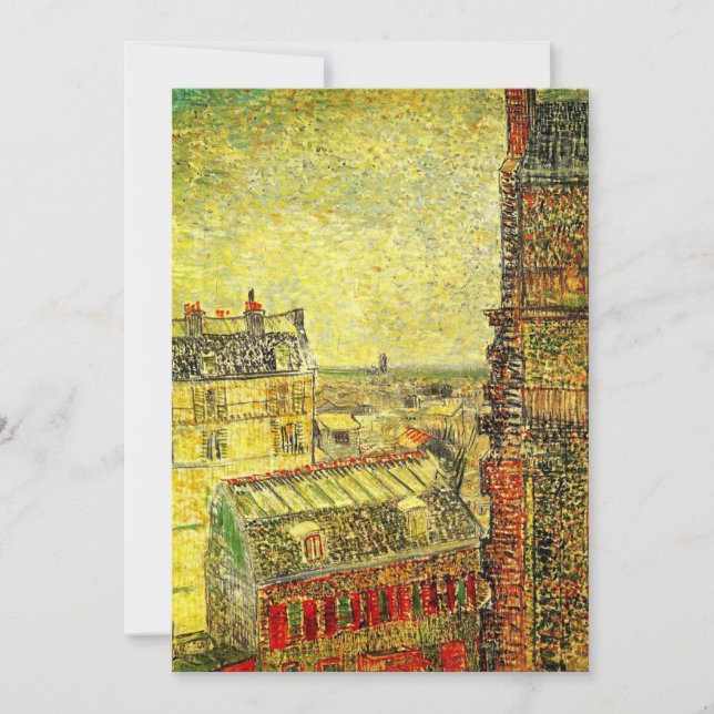 Paris View von Vincent's Room von Vincent van Gogh Einladung (Vorderseite)