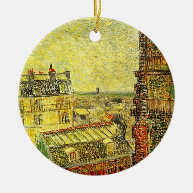 Paris View von Vincent's Room von Vincent van Gogh Keramikornament (Vorne)