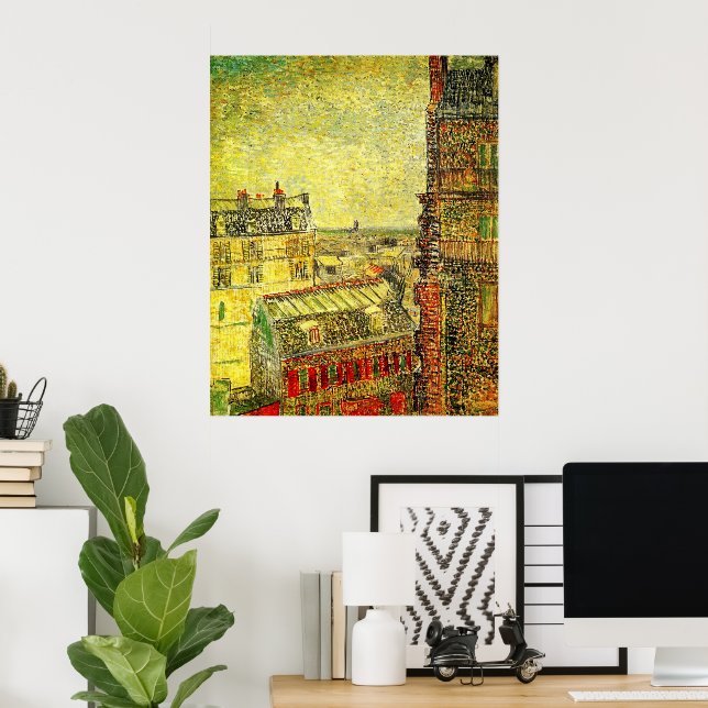 Paris View von Vincent's Room von Vincent van Gogh Poster (Heimbüro)