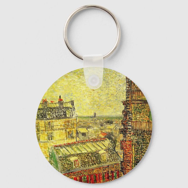 Paris View von Vincent's Room von Vincent van Gogh Schlüsselanhänger (Vorderseite)