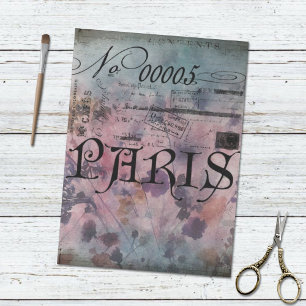 Paris Vintag Elegante Typografie Entcoupage Seidenpapier