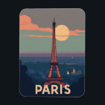 Paris Vintag Magnet Retro Eiffel Tower Travel<br><div class="desc">Mit diesem im Vintagen Stil gestalteten Eiffelturm-Magneten bringen Sie eine Touch Paris in Ihren Kühlschrank oder Arbeitsbereich. Dieses Retro-Design wurde von klassischen Reiseplakaten Inspiriert und eignet sich perfekt für französische Liebhaber,  Reisende und alle,  die die Romantik der Stadt des Lichts Lieben. Ein charmantes Souvenir oder eine Geschenkidee!</div>