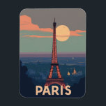 Paris Vintag Magnet Retro Eiffel Tower Travel<br><div class="desc">Mit diesem im Vintagen Stil gestalteten Eiffelturm-Magneten bringen Sie eine Touch Paris in Ihren Kühlschrank oder Arbeitsbereich. Dieses Retro-Design wurde von klassischen Reiseplakaten Inspiriert und eignet sich perfekt für französische Liebhaber, Reisende und alle, die die Romantik der Stadt des Lichts Lieben. Ein charmantes Souvenir oder eine Geschenkidee!</div>