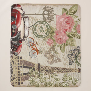 Paris Vintag: Postkartenstil Sherpadecke