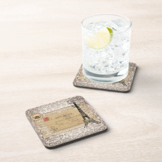 Paris Vintag Shabby Chic Eiffel Tower Getränkeuntersetzer