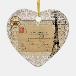 Paris Vintag Shabby Chic Eiffel Tower Keramik Ornament