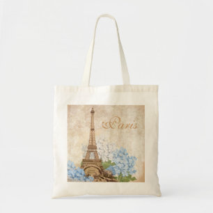 Paris Vintage blaue Hydrangea-Tasche Tragetasche
