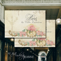 Paris Vintage Blumenschrift Ephemera Decoupage
