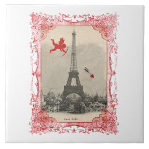 Paris Vintage Cupid Fliesen Untersetzer