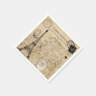 Paris Vintage Eiffelturm Serviette