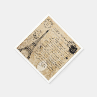 Paris Vintage Eiffelturm Serviette