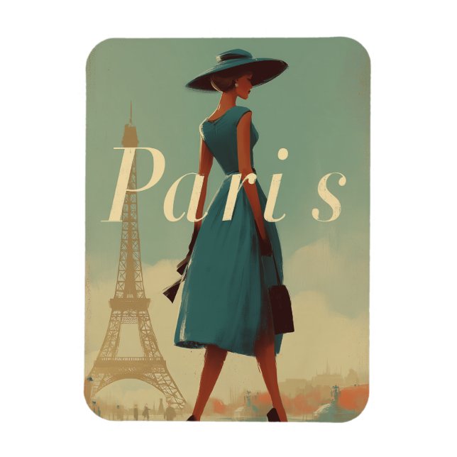 Paris Vintage Mode Magnet (Vertikal)