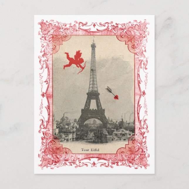 Paris Vintage Postkarte (Vorderseite)