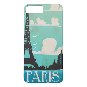Paris Vintage-Reiseposter iPhone 8 Plus/7 Plus Hülle