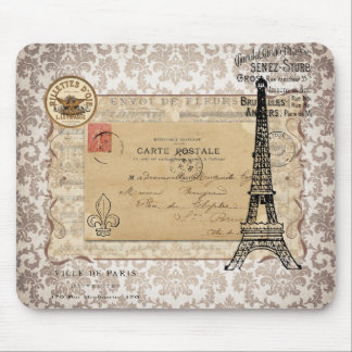 Paris Vintage Shabby Chic Eiffelturm Mousepad