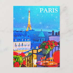 Paris Vintage Tourismus Add Postkarte