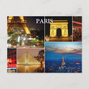 Paris Vintage Tourismus Postkarte