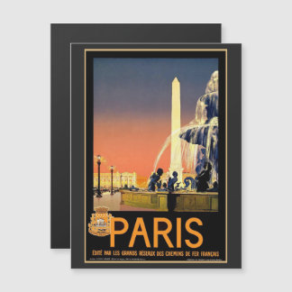 Paris Vintage Tourismuswerbung Magnetkarte