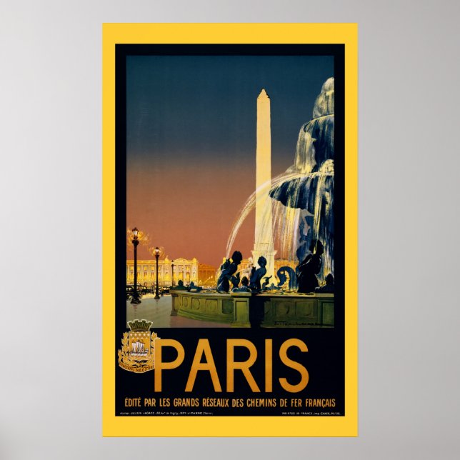 Paris - Vintage Travel Poster (Vorne)