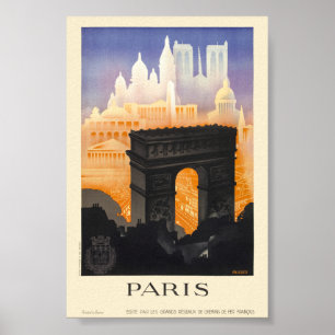 Paris Vintage Travel Poster 1935