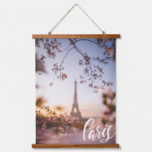 Paris Wandteppich Mit Holzrahmen