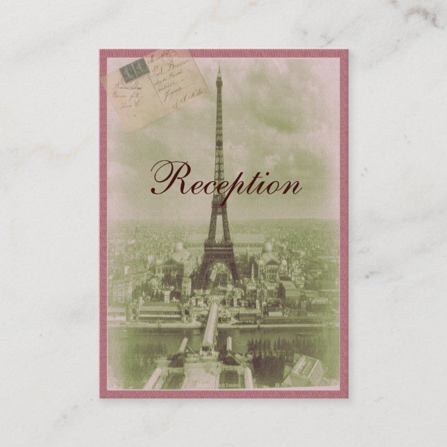 Paris Wedding Begleitkarte (Vorderseite)